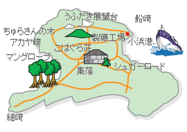 小浜島の地図